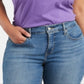 Camiseta feminina Levi's com logo, manga curta, roxa, tamanho 1X