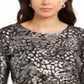 Top feminino com bolinhas em jacquard e gel da coleção JM, preto, tamanho XX-G
