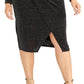 Vestido envelope falso com brilho da moda feminino Rachel Roy, tamanho 20W