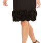 Vestido de festa curto Donna Ricco feminino, sem mangas, decote redondo, preto, tamanho 6