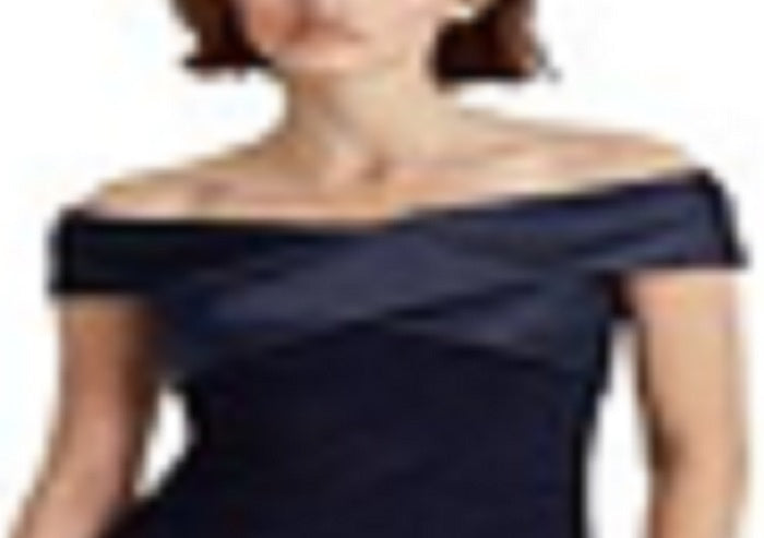 Vestido Ralph Lauren Feminino Manga Curta Abaixo do Joelho Azul Tamanho 6