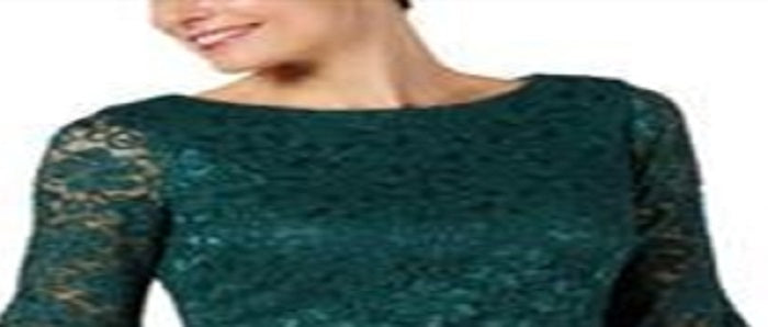 Vestido tubinho acima do joelho com manga sino Jessica Howard feminino, verde, tamanho 10