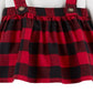 Body Infantil Carter's Menina Xadrez Body e Saia Xadrez Vermelha Tamanho 12MOS