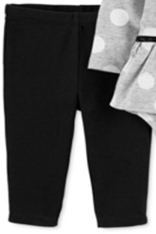 Conjunto de body Carter's Girl 2 peças cinza tamanho bebê recém-nascido