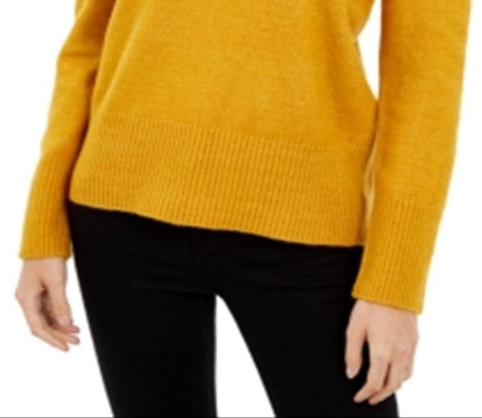 Suéter feminino com zíper lateral INC International Concepts, amarelo, tamanho pequeno