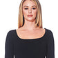 Vestido de coquetel Calvin Klein feminino, manga longa, decote redondo, comprimento até o joelho, preto, tamanho 6