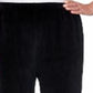 Calça de veludo feminina Alfred Dunner Idea, preta, tamanho pequeno