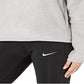 Camiseta de treino Nike Therma Fleece Cowlneck feminina, cinza, tamanho XS