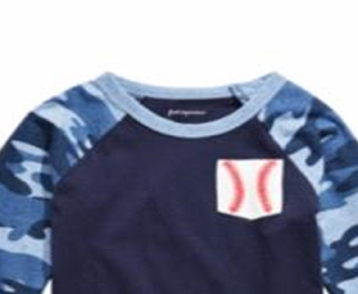Camiseta de beisebol com bolso de algodão First Impressions Baby Boy, azul, tamanho 6-9 M