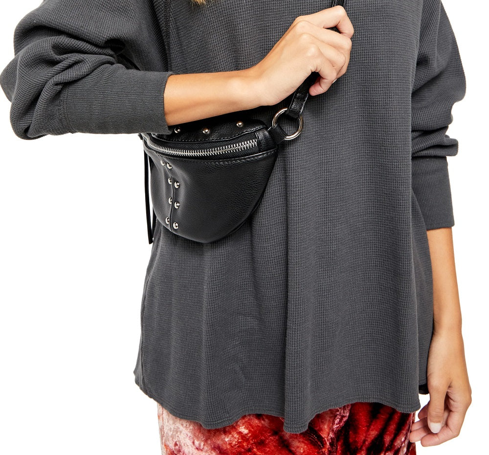 Blusa térmica feminina Amelia Cotton Waffle Knit preta tamanho X-S