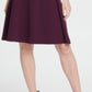 Vestido feminino DKNY de manga curta, gola alta, acima do joelho, estilo flare, para usar no trabalho, roxo, tamanho 4