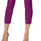 Calça skinny Alfani feminina com controle de barriga, roxa, tamanho 12P