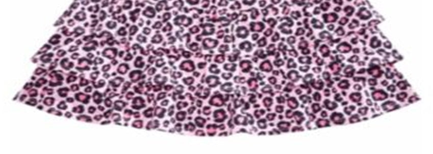 Saia em camadas com estampa de chita da Epic Threads para meninas, rosa, tamanho 6