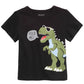 Camiseta infantil First Impressions Baby Boys com estampa de dinossauro e aparência em camadas, cinza, tamanho 12 meses