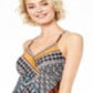 Vestido longo feminino estampado com decote em V e alças finas da INC International Concepts, vários tamanhos, pequeno e médio