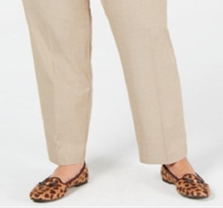 Calça feminina plus size justa no tornozelo Charter Club, marrom, tamanho 18W