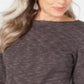 Karen Scott Blusa Feminina Gola Canoa Space Dyed Preta Tamanho P