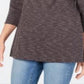 Karen Scott Blusa Feminina Gola Canoa Space Dyed Preta Tamanho P