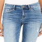 Calça jeans skinny feminina Flying Monkey Destructed azul tamanho 27