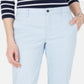 Calça reta feminina Tommy Hilfiger Hampton Chino, azul, tamanho 8