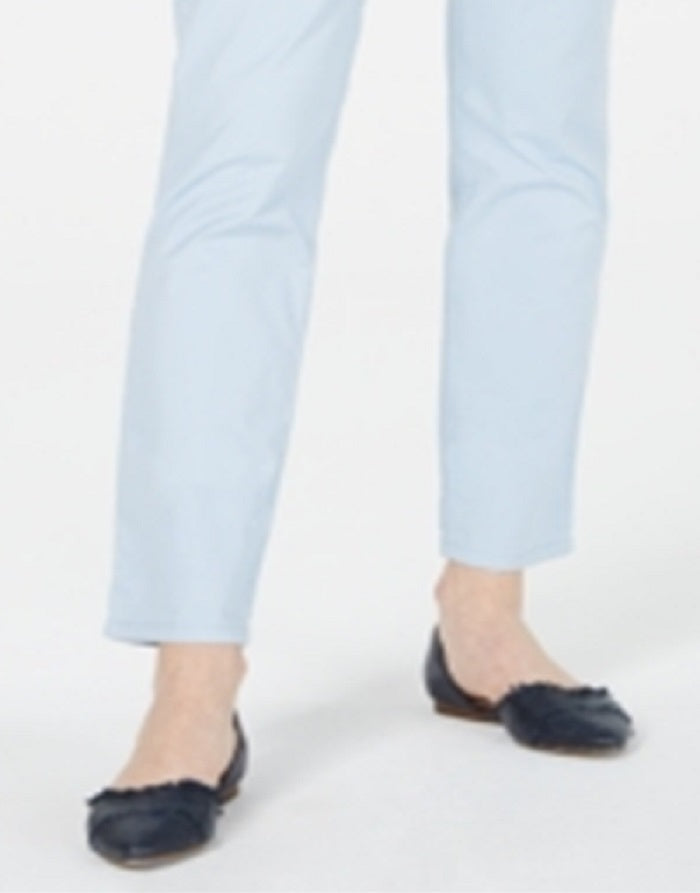 Calça reta feminina Tommy Hilfiger Hampton Chino, azul, tamanho 8
