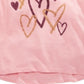 Camiseta Epic Threads Big Girl's Scribble Heart Rosa Tamanho Médio