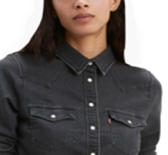 Camisa Levi's Ultimate Western Feminina Preta Tamanho X-G