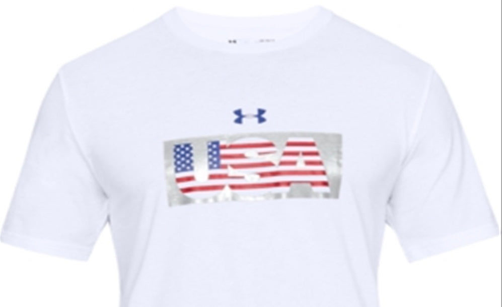 Camiseta Under Armour Masculina Flag Fitness Workout Branca Tamanho XX-G
