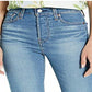 Calça jeans feminina Levi's Distressed Cropped Azul Tamanho 29