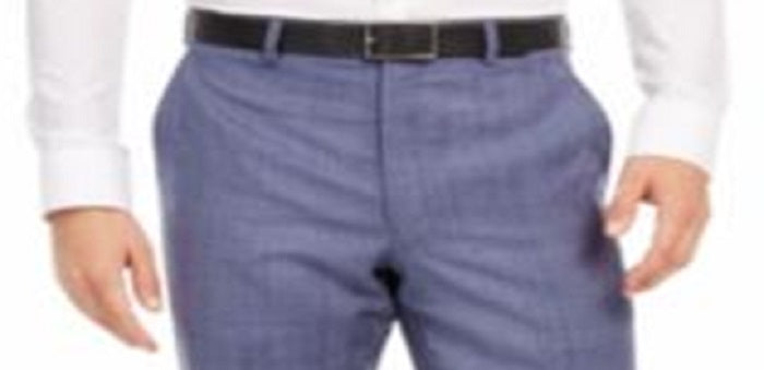 Calças separadas Ralph Lauren Masculinas Classic Fit UltraFlex Stretch Check Azul Tamanho 36X32