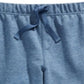 Calça infantil First Impressions com patch no joelho para meninos, azul, tamanho 3T