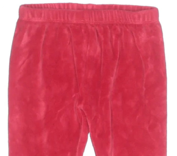 Leggings de veludo para meninas First Impressions, tamanho 3-6 meses, vermelho