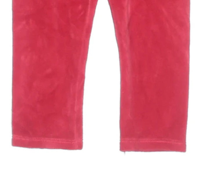 Leggings de veludo para meninas First Impressions, tamanho 3-6 meses, vermelho