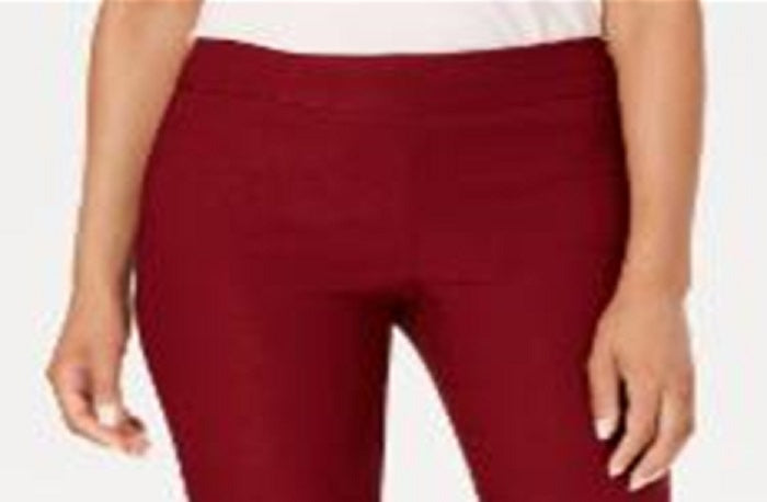 Calça feminina Charter Club Cambridge Skinny Tummy Control, vermelha, tamanho 10