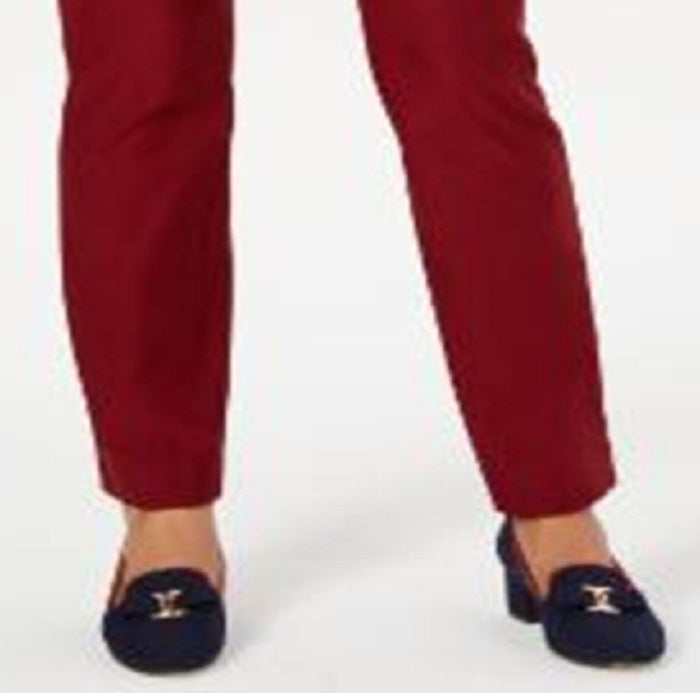 Calça feminina Charter Club Cambridge Skinny Tummy Control, vermelha, tamanho 10