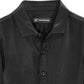 Camisa social Eddie de cetim com botões frontais para meninos da INC International Concepts, preta, tamanho grande