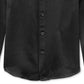 Camisa social Eddie de cetim com botões frontais para meninos da INC International Concepts, preta, tamanho grande