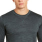 Camisa Henley Masculina 32 Degrees Manga Longa Mesclada Gola Redonda Ajuste Clássico Verde Tamanho P