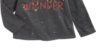 Camiseta Infantil First Impressions Baby Girl Little Wonder Cinza Tamanho 18M