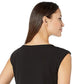 Blusa Calvin Klein Feminina Sem Mangas com Botões no Ombro Preta Tamanho Grande