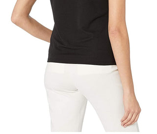 Blusa Calvin Klein Feminina Sem Mangas com Botões no Ombro Preta Tamanho Grande