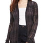 Cardigan Pointelle Duster para calouros e juniores, preto, tamanho M