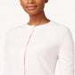Karen Scott Cardigan Feminino com Botões e Contas Rosa Tamanho XS
