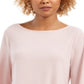 Top de crepe feminino Charter Club com manga amarrada, rosa, tamanho XX-G
