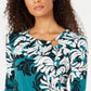 Top assimétrico feminino JM Collection verde tamanho pequeno P