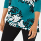 Top assimétrico feminino JM Collection verde tamanho pequeno P