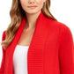 Cardigan feminino Charter Club com gola xale e frente aberta, tamanho X-G, vermelho