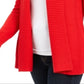 Cardigan feminino Charter Club com gola xale e frente aberta, tamanho X-G, vermelho