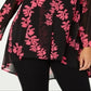 Blusa túnica feminina Alfani Plus Floral High Low, preta, tamanho 4X