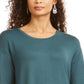 Blusa feminina com cordão e punho estilo "Style &amp; Co" verde oliva, tamanho pequeno XL